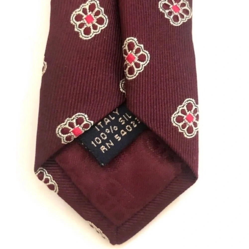 Banana Republic Burgundy Geometric Tie